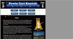 Desktop Screenshot of powerlinekennel.com